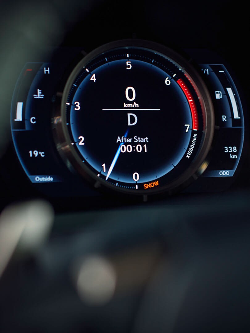 Lexus F Sport track-inspired display 