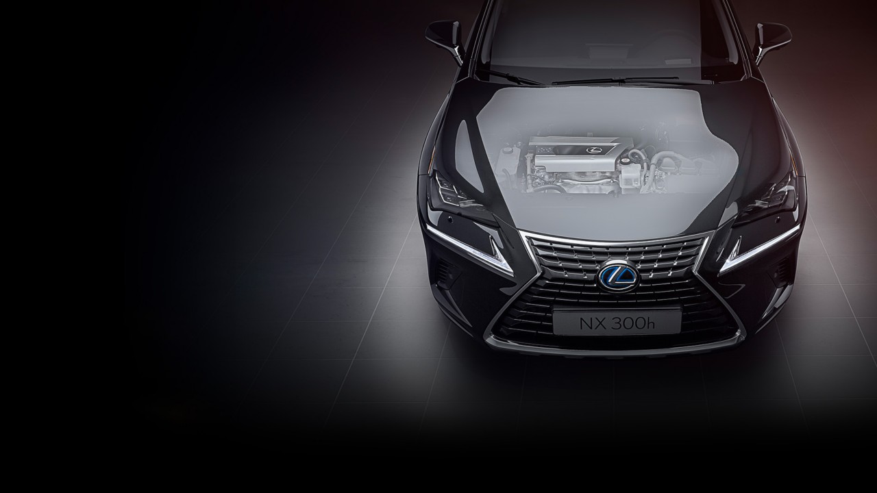 A virtural x-ray of a Lexus NX 300h